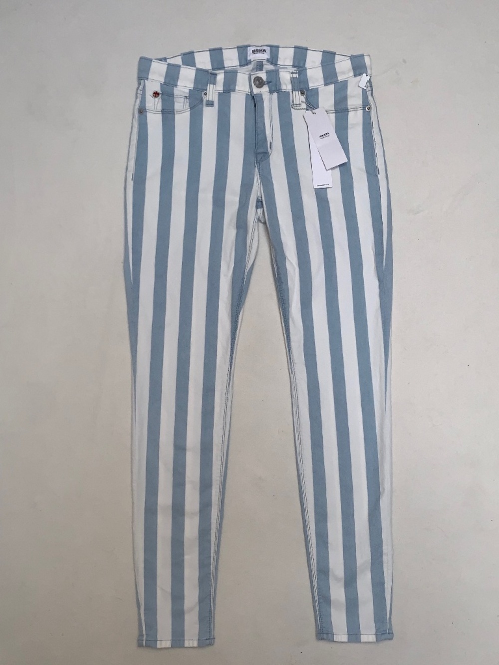 Hudson Krista Liberated Stripe Skinny Jeans 29x30 — Patriotic